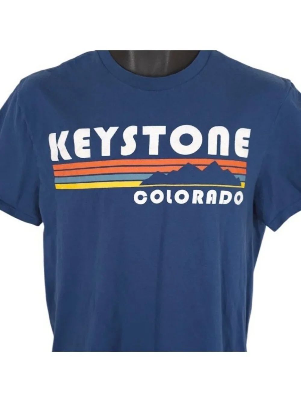 Keystone Colorado T Shirt Mens Size Medium Blue Travel Destination Tee